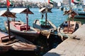 Traditional Abra ferries at the creek in Dubai,