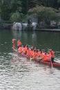 Traditional activities in China -- dragon boat race Royalty Free Stock Photo