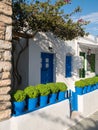 Traditional Aegean Greek village chora in Folegandros