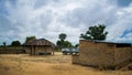A Traditional Africa Hut and Granary Royalty Free Stock Photo