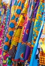 Traditional African Fabric in Many Patterns Royalty Free Stock Photo