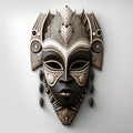 Traditional African mask on white background Royalty Free Stock Photo