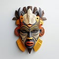 Traditional African mask on white background Royalty Free Stock Photo