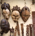 Traditional African masks Royalty Free Stock Photo