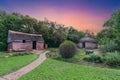 Traditional African village hut houses made of clay mud and straws Royalty Free Stock Photo