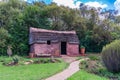 Traditional African village hut made of clay mud and straws in Bloemfontein Royalty Free Stock Photo