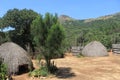 Traditional African village huts in Mantenga, Swaziland, southern African, travel, home