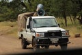 African  - Village car political communicator - Zambia Royalty Free Stock Photo