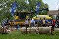 Domestic animals and people on traditional agricultural fair