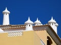 Algarve Chimneys against Deep Blue Sky