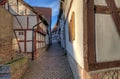 Traditional Alley in Seligenstadt Royalty Free Stock Photo