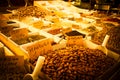 Traditional almonds and pistachios market in South Italy