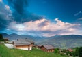 Traditional alpine country houses in France