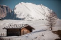 Traditional alpine log or timber cabin Royalty Free Stock Photo