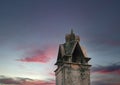 Traditional Alsation Chimney: Black Gudron Coating Royalty Free Stock Photo