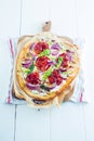 Traditional Alsation Tarte Flambee Royalty Free Stock Photo