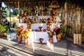 Traditional altar for day of the dead, dia de los muertos in Merida, Yucatan, Mexico