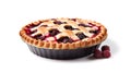 Traditional American pie on white isolated background. National Pie Day.