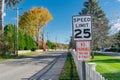 American speed limit sign and no parking sign Royalty Free Stock Photo