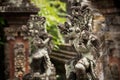 Traditional ancient sculptures of temple in Bali, Indonesia