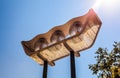 Traditional ancient Venetian street lamp close-up