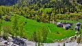 Traditional Andorran farms in Madriu-Perafita-Claror Valley Royalty Free Stock Photo