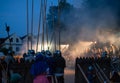 Traditional annual medieval battle restoration known as a Stredoveky den in Zilina, Slovakia