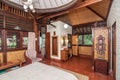 Traditional and Antique Bedroom villa in Bali Royalty Free Stock Photo