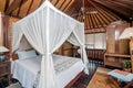 Traditional and Antique Bedroom villa in Bali Royalty Free Stock Photo