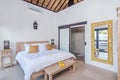 Traditional and Antique Bedroom villa in Bali Royalty Free Stock Photo