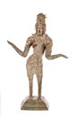 Traditional antique bronze statue of Lakshmi Hindu Goddess of we Royalty Free Stock Photo