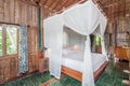 Traditional and Antique Javanese Style Bedroom villa in Bali Royalty Free Stock Photo