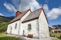 Traditional antique norwegian stone church. Luster. Travel Norway.