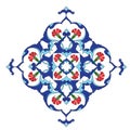 Traditional antique ottoman turkish tile illustrat