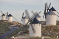 Traditional antique windmills in Spain. Consuegra, Toledo
