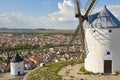 Traditional antique windmills in Spain. Consuegra, Toledo