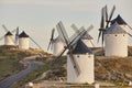 Traditional antique windmills in Spain. Consuegra, Toledo