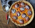 Traditional apple pie, fruit dessert, tart with fresh apples Royalty Free Stock Photo