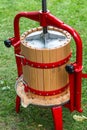 Traditional apple press - close up