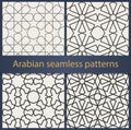 Traditional Arabian geometrical seamless patterns