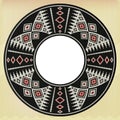 Traditional Arabian Geometric Embroidery Circle Design Royalty Free Stock Photo