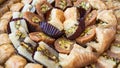 Traditional arabian sweet pastry baklava close up