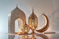 Traditional Arabic artisanship displayed in exquisite metallic and intricate designs.