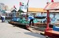 Traditional arabic boats at Dubai creek, UAE.