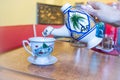 Traditional Arabic cappuccino jug in the shape of a camel, dromadaire.