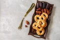 Traditional arabic date ring cookies - kaak bi ajwa, popular coo