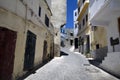 Traditional arabic houses in Tangier medina in Morocco Royalty Free Stock Photo