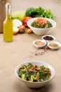 Traditional Arabic salad fattouch and tabbouleh Royalty Free Stock Photo