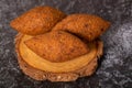 The traditional Arabic snack of kibbeh in Brazil called Quibe. Kibe