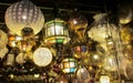 Traditional arabic style culorful lantern at night market Royalty Free Stock Photo